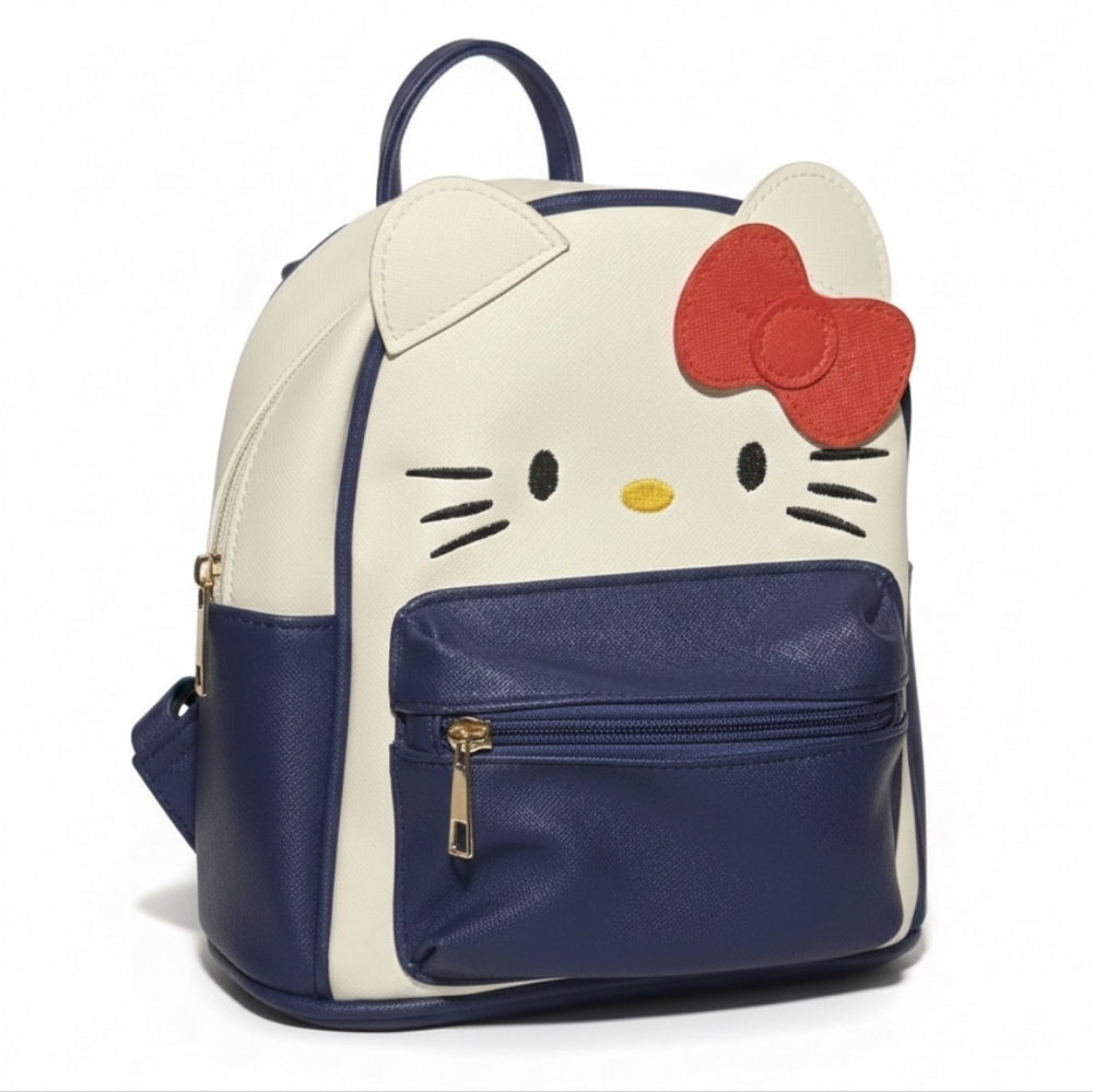 Hello Kitty Cream and Navy Mini Adjustable Backpack